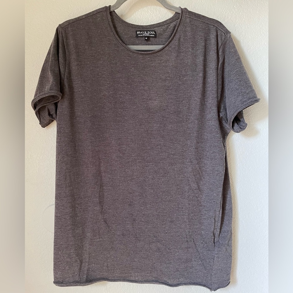 Brave Soul raw edge t-shirt